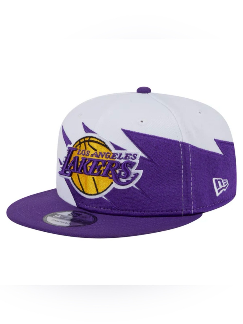 New Era Los Angeles Lakers White Purple Snapback Hat
